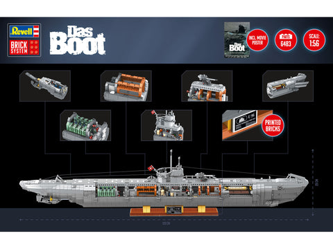 Revell 00960_das_boot U-Boot "Das Boot" - Brick System Revell Klemmbaustein Set Das Boot 2