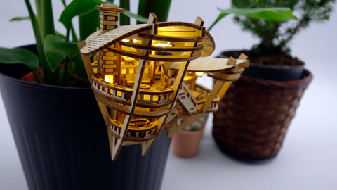 Tiny Treehouse T-TH-HZED-M-X Mini Baumhaus "Am Rand der Horizonts" mit LEDs, inkl. Batterien Mini Baumhäuser 3