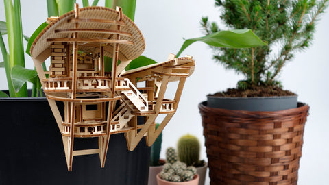 Tiny Treehouse T-TH-HZED-M-X Mini Baumhaus "Am Rand der Horizonts" mit LEDs, inkl. Batterien Mini Baumhäuser 1