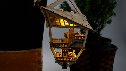 Tiny Treehouse T-TH-SKLG-M-X Mini Baumhaus "Himmels-Häuschen" mit LEDs, inkl. Batterien Mini Baumhäuser 1