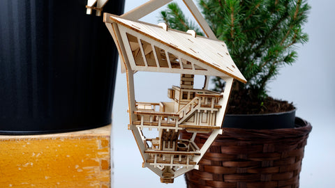 Tiny Treehouse T-TH-SKLG-M-X Mini Baumhaus "Himmels-Häuschen" mit LEDs, inkl. Batterien Mini Baumhäuser 2