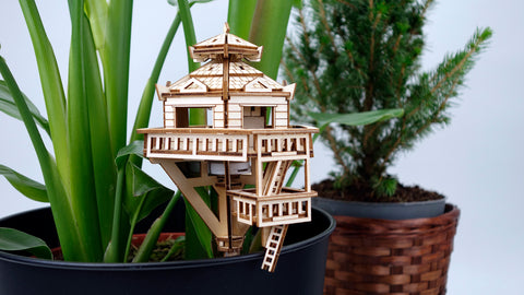 Tiny Treehouse T-TH-WDOP-S-X Mini Baumhaus "Waldausblick" mit LEDs, inkl. Batterien Mini Baumhäuser 1