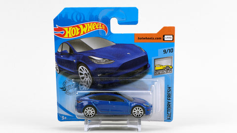 Hotwheels hw-2020-tesla-model3-blue Tesla Model 3 - blau Tesla 1